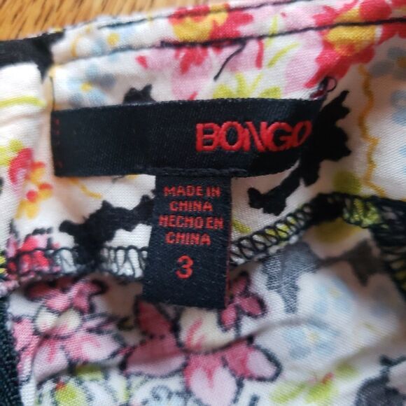 BONGO Floral Skort Junior Women’s Size 3 Pink & Black Summer Festival Style NWOT - Picture 3 of 6